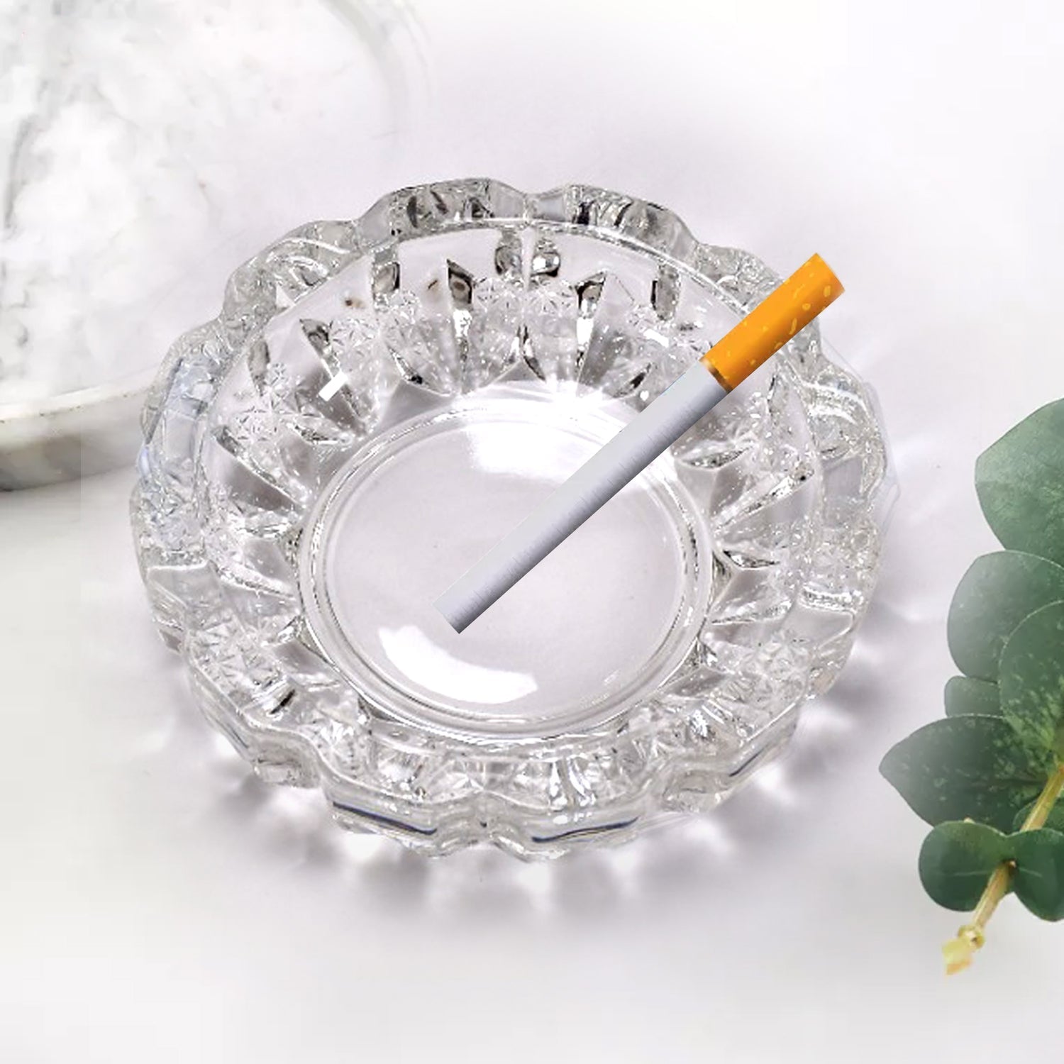 Crystal ashtray for home and office decor. Crystal ashtray for home and office decor.